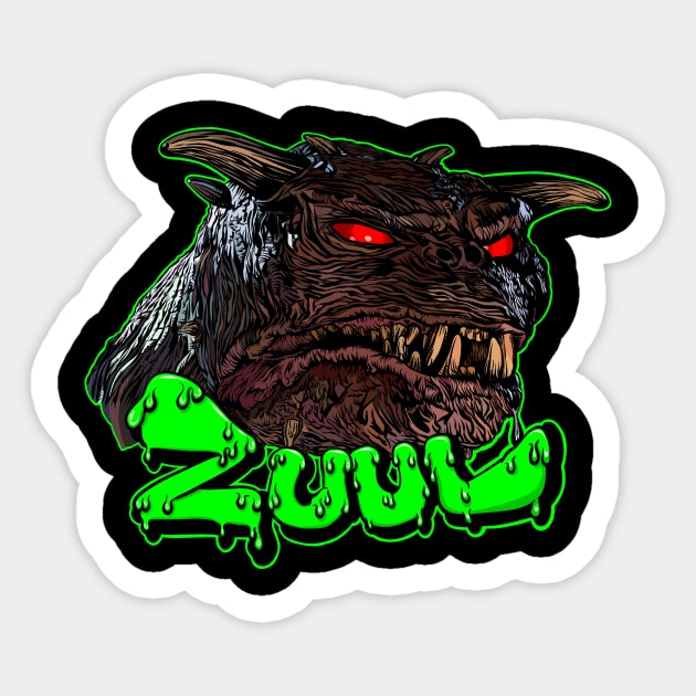 Zuul ghostbusters dog Sticker by Curryman